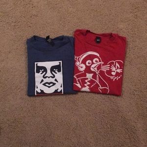 Bundle of 2 Obey shirts